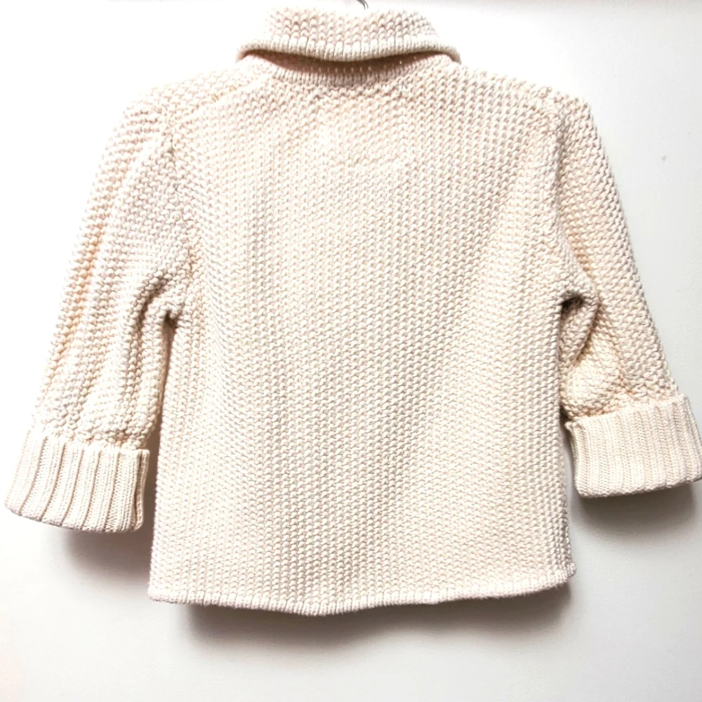 Banana Republic Double Breasted 100% Cotton Cardigan Pockets Chunky Size 18-24 M